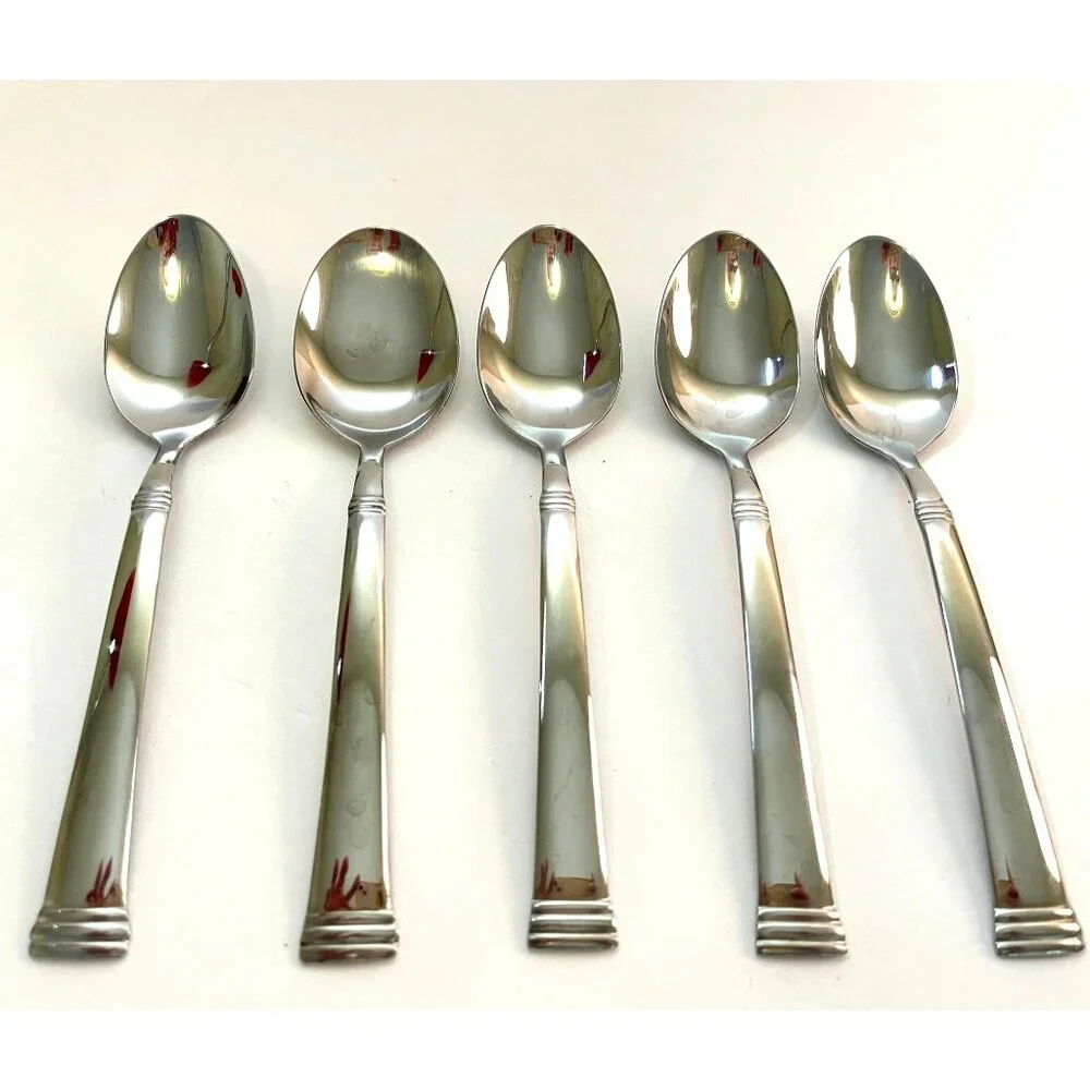 PARADISE by Towle Living Collection Stainless 18/0 Teaspoon Lot of 5